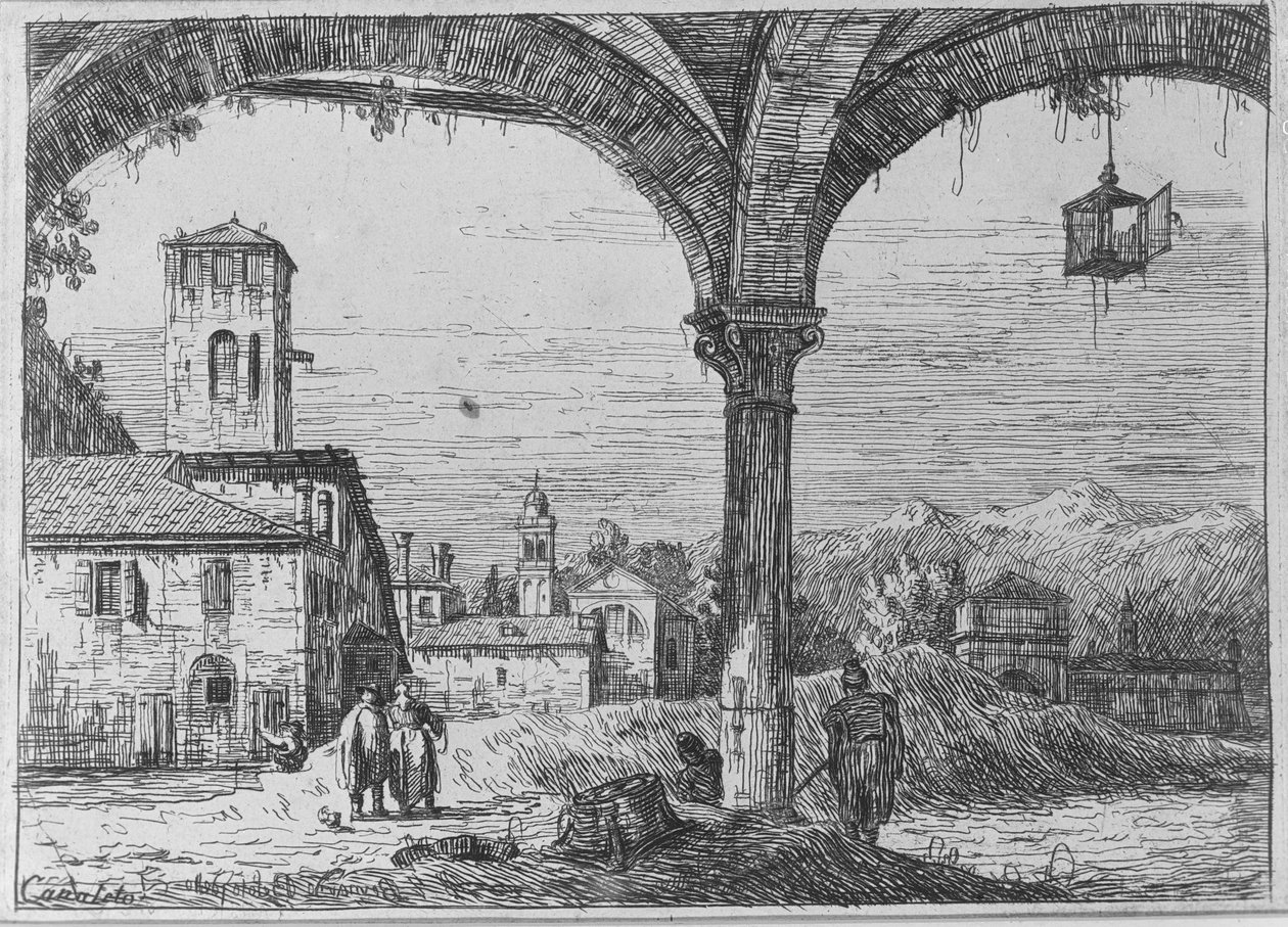 Landskap - Utsikt over Padova fra befestningen av Bernardo Bellotto