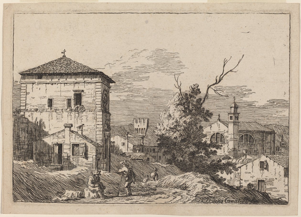 Landskap med et dødt tre av Bernardo Bellotto