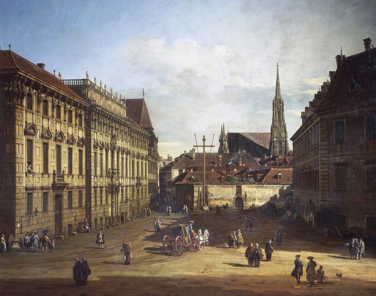 Lobkowitzplatz (Lobkowitz-plassen) i Wien av Bernardo Bellotto