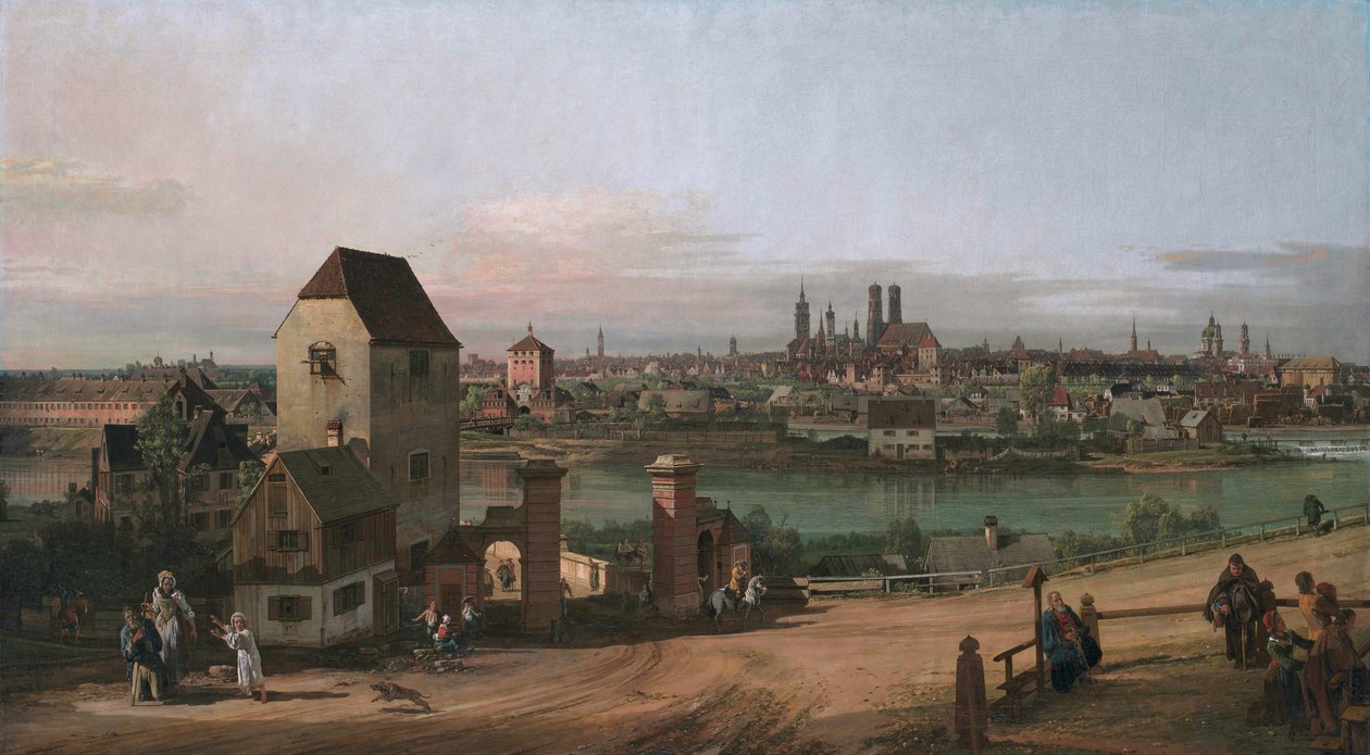München sett fra Haidhausen av Bernardo Bellotto
