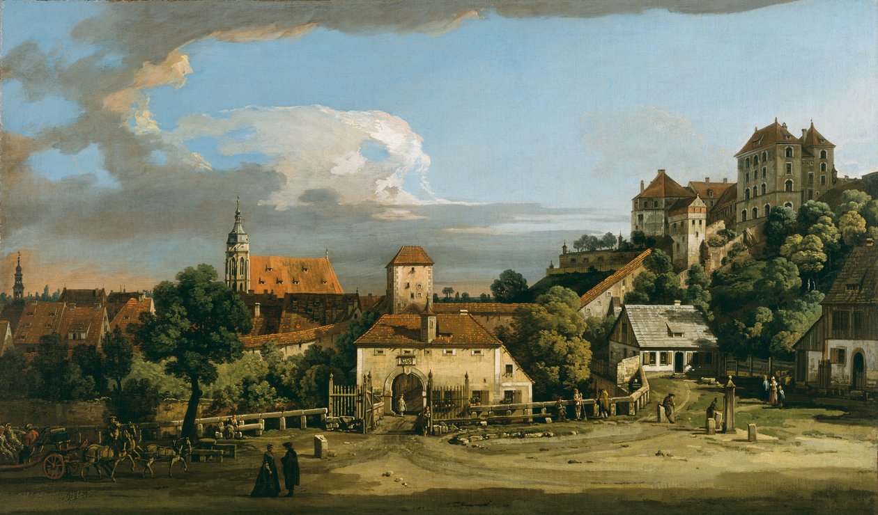Pirna: The Obertor from the South, ca. 1760 (olje på lerret) av Bernardo Bellotto
