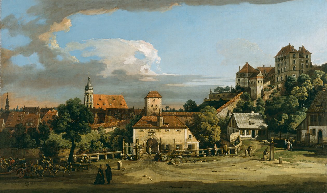 Pirna: Obertor fra sør, midten av 1750-tallet. av Bernardo Bellotto