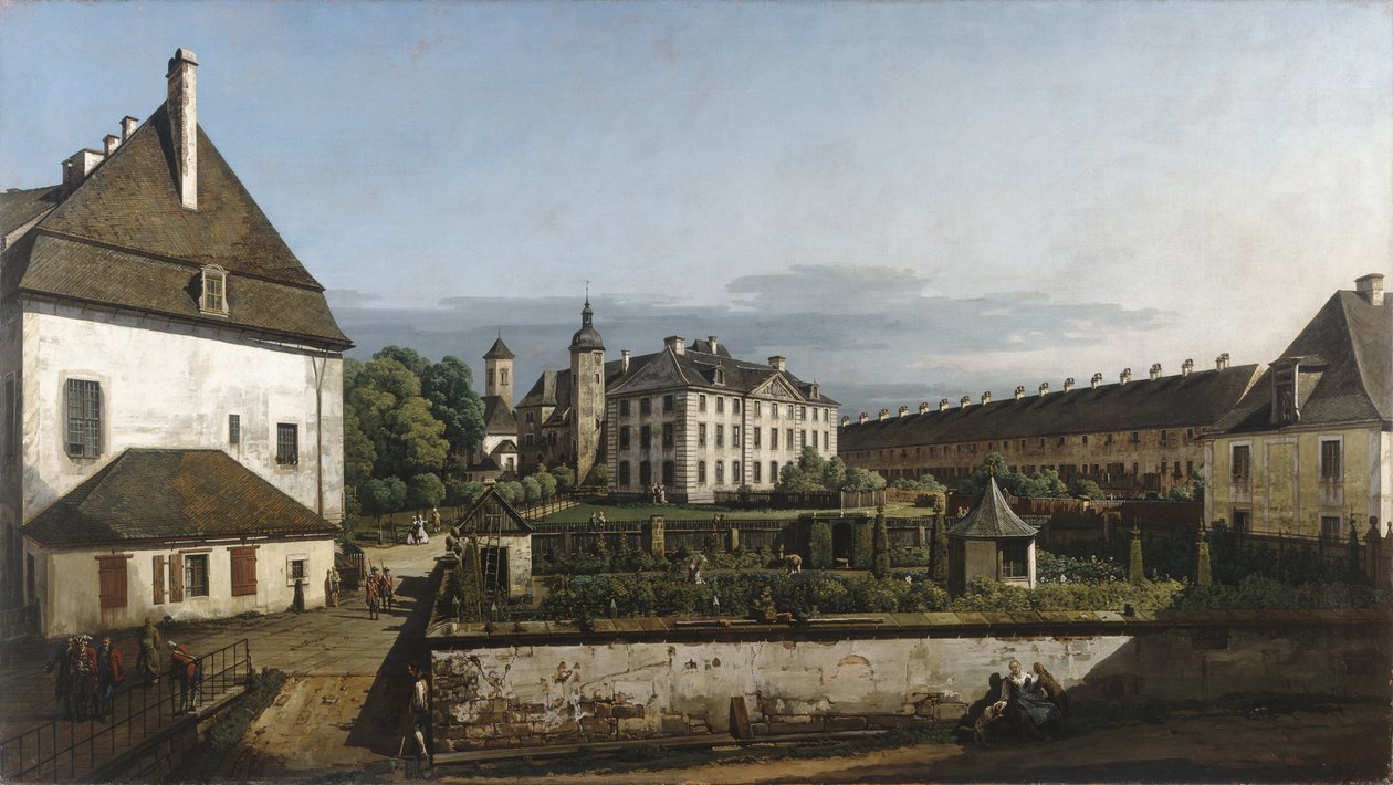 Festningen Konigstein: Gårdsplass med Brunnenhaus av Bernardo Bellotto
