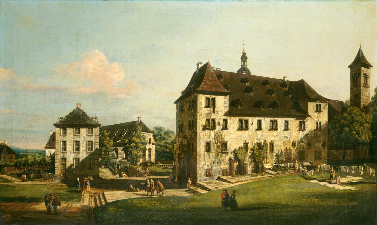 Festningen Königstein: Gårdsplass med Magdalenenburg av Bernardo Bellotto