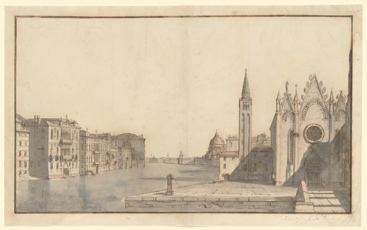 Canal Grande fra Carità til Dogana da Mar av Bernardo Bellotto