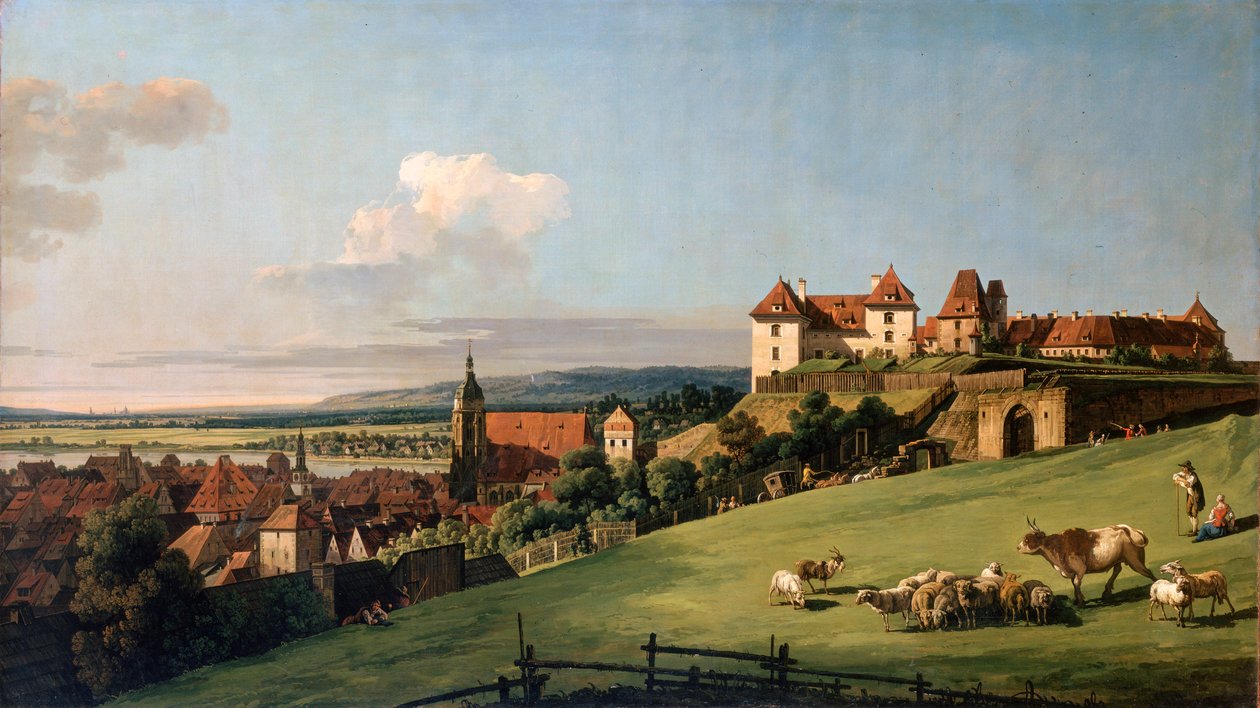 Utsikt over Pirna fra Sonnenstein Castle