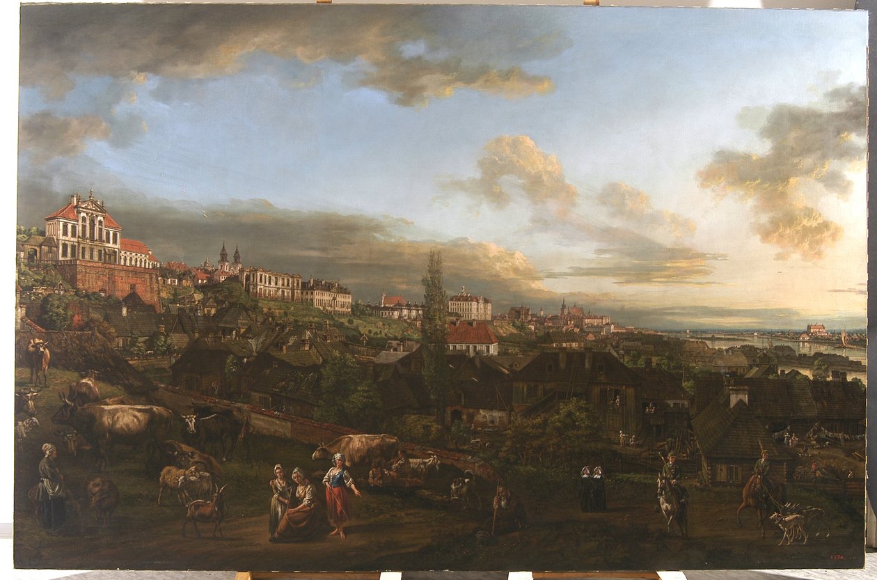 Utsikt over Warszawa med Ordynacki-palasset, 1772 av Bernardo Bellotto