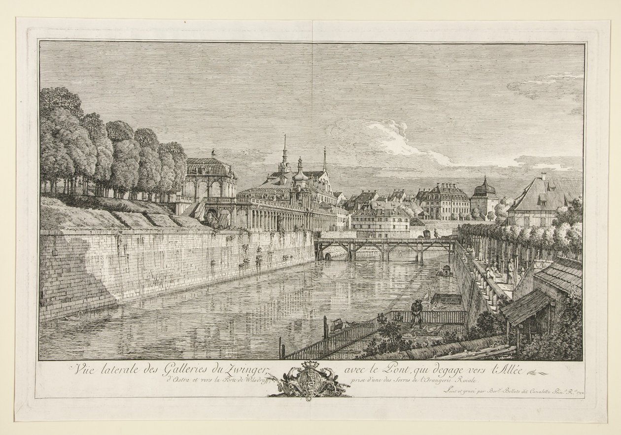 Utsikt over Zwinger, Dresden av Bernardo Bellotto