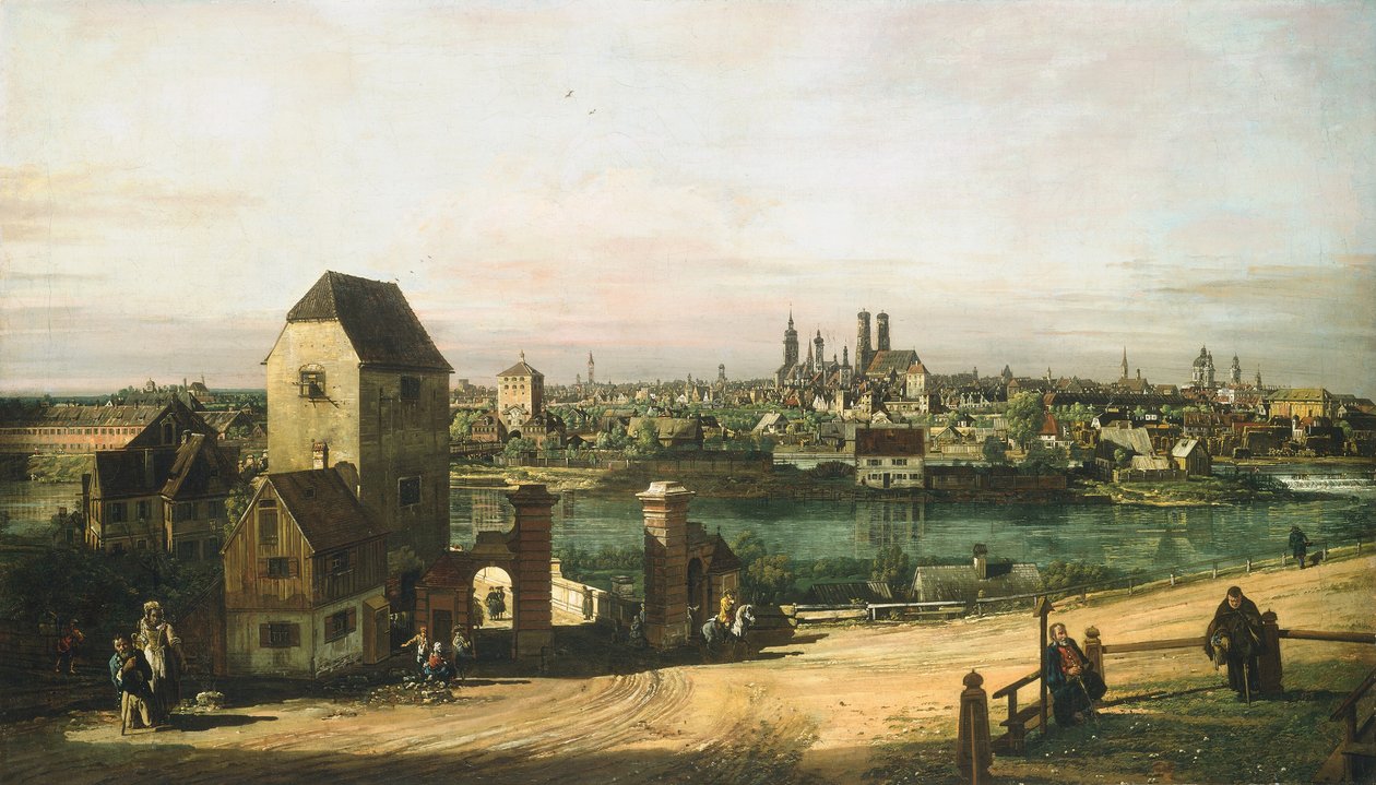 Utsikt over München av Bernardo Bellotto and Workshop