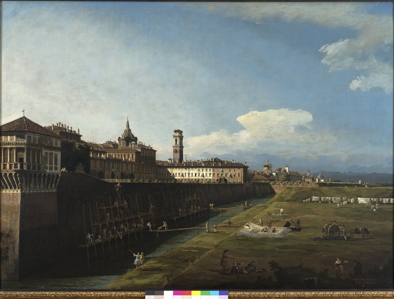 Utsikt over Torino fra siden av Royal Gardens, 1745 av Bernardo Bellotto
