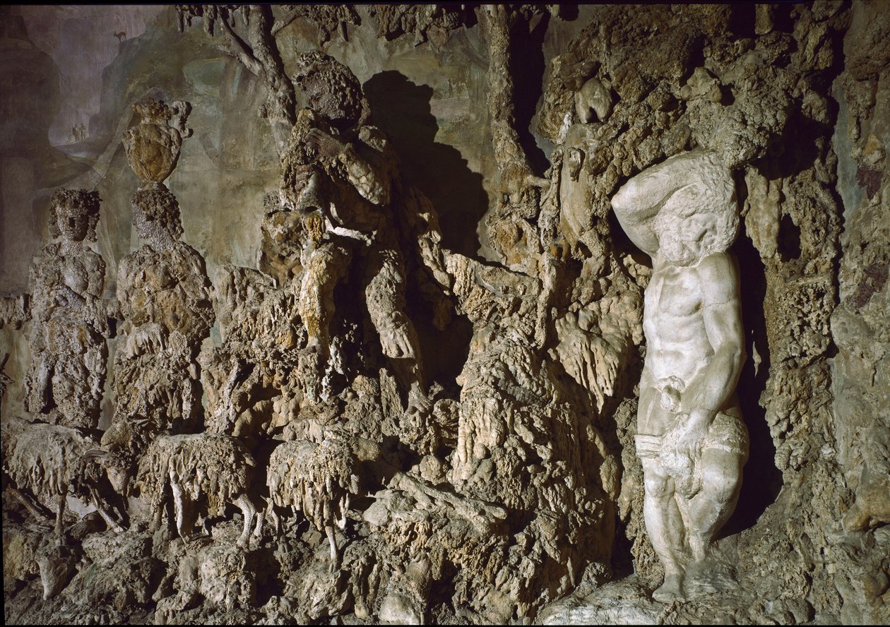 Innvendig utsikt over grotten til Boboli. Detalj. 1583-1588 av Bernardo Buontalenti