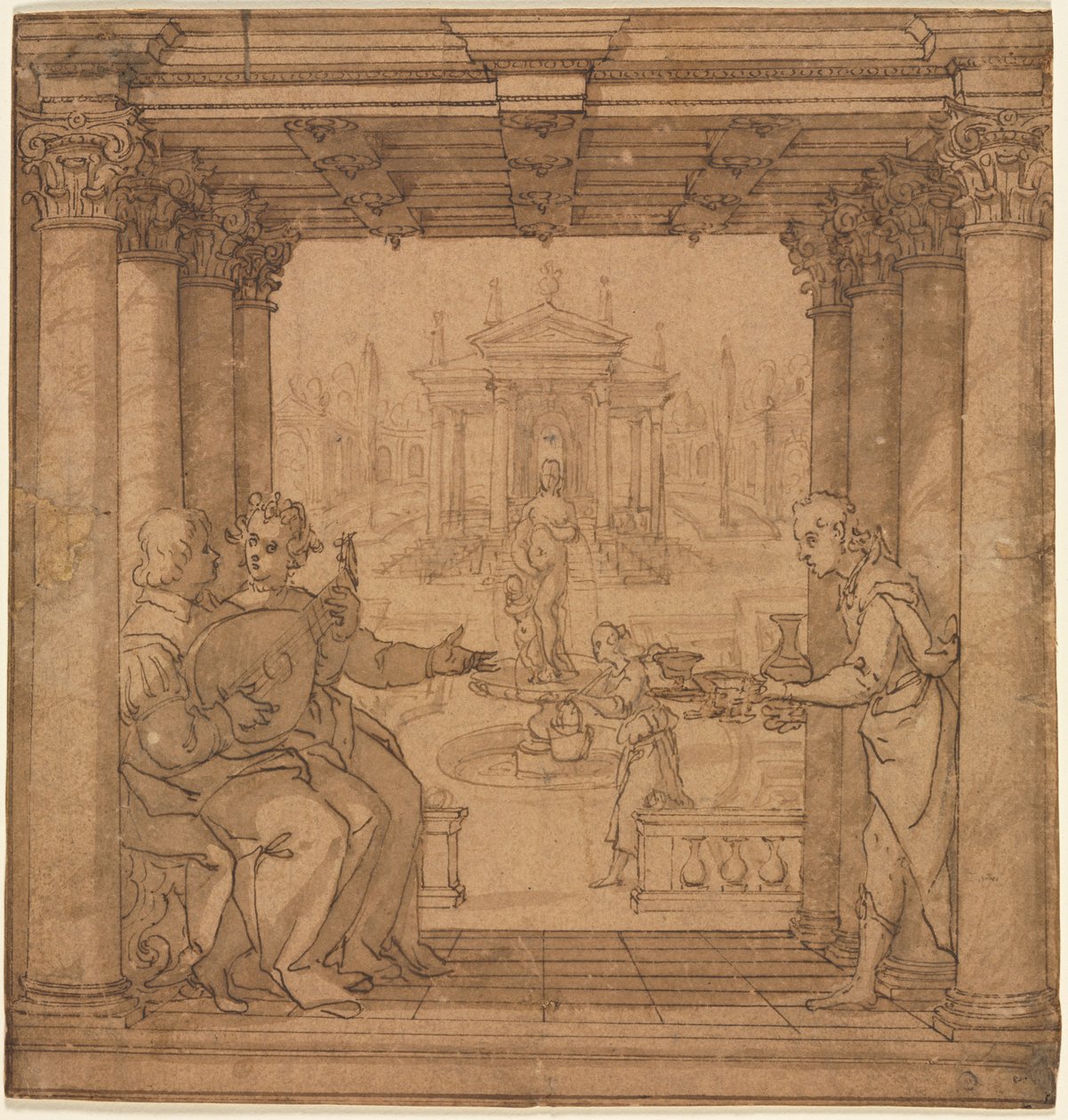 Illustrasjon fra Torquato Tassos Gerusalemme Liberata, 1586-1590. av Bernardo Castello