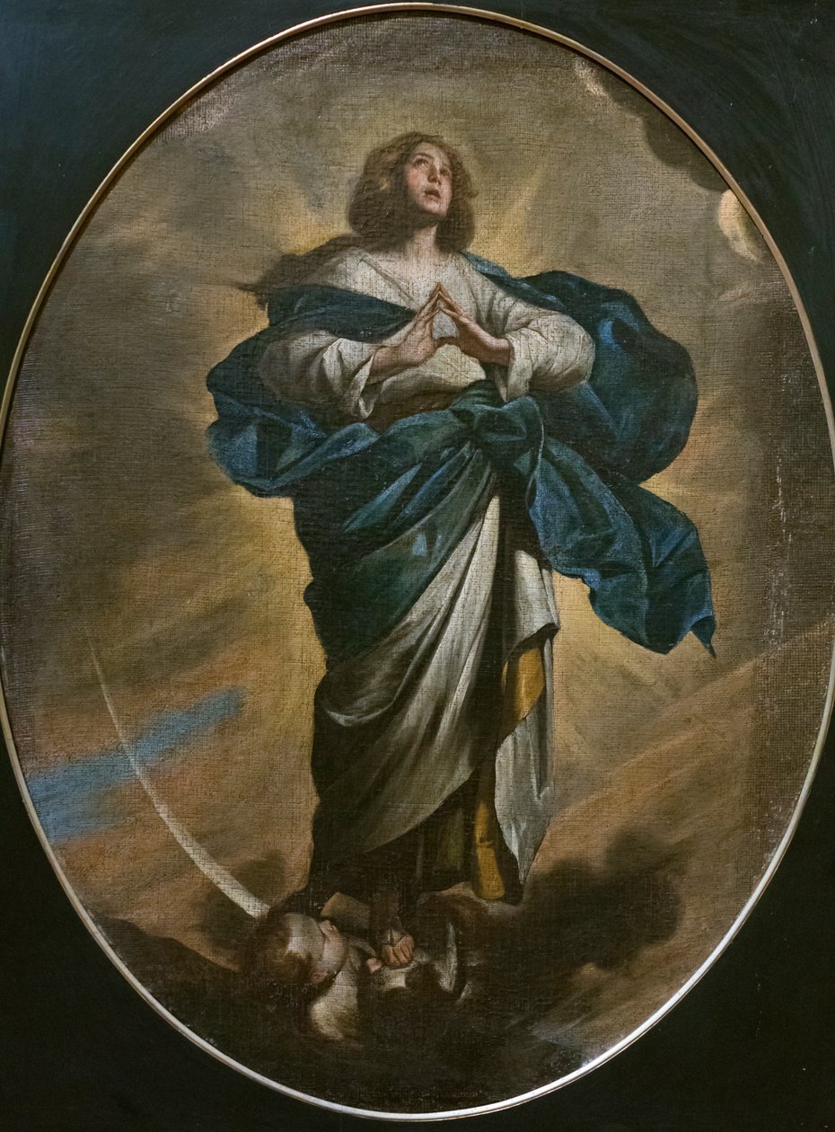 Ulastelig unnfangelse, etter Bernardo Cavallino (olje på lerret) av Bernardo Cavallino