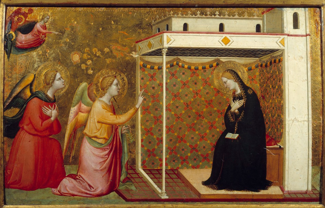 Kunngjøring. Maleri av Bernardo Daddi (? - 1355) Ec. Ital. av Bernardo Daddi
