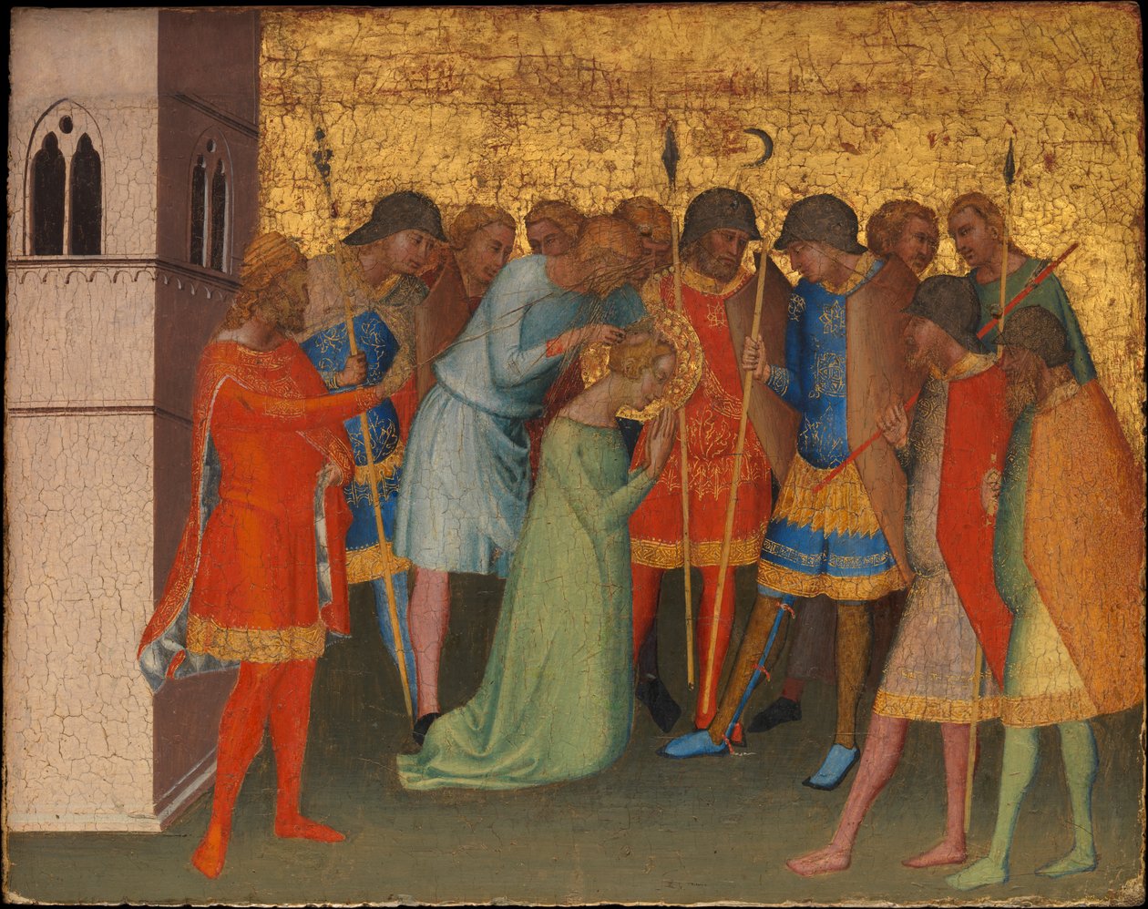 Saint Reparata blir klargjort for henrettelse, ca. 1327-48 (tempera på tre) av Bernardo Daddi