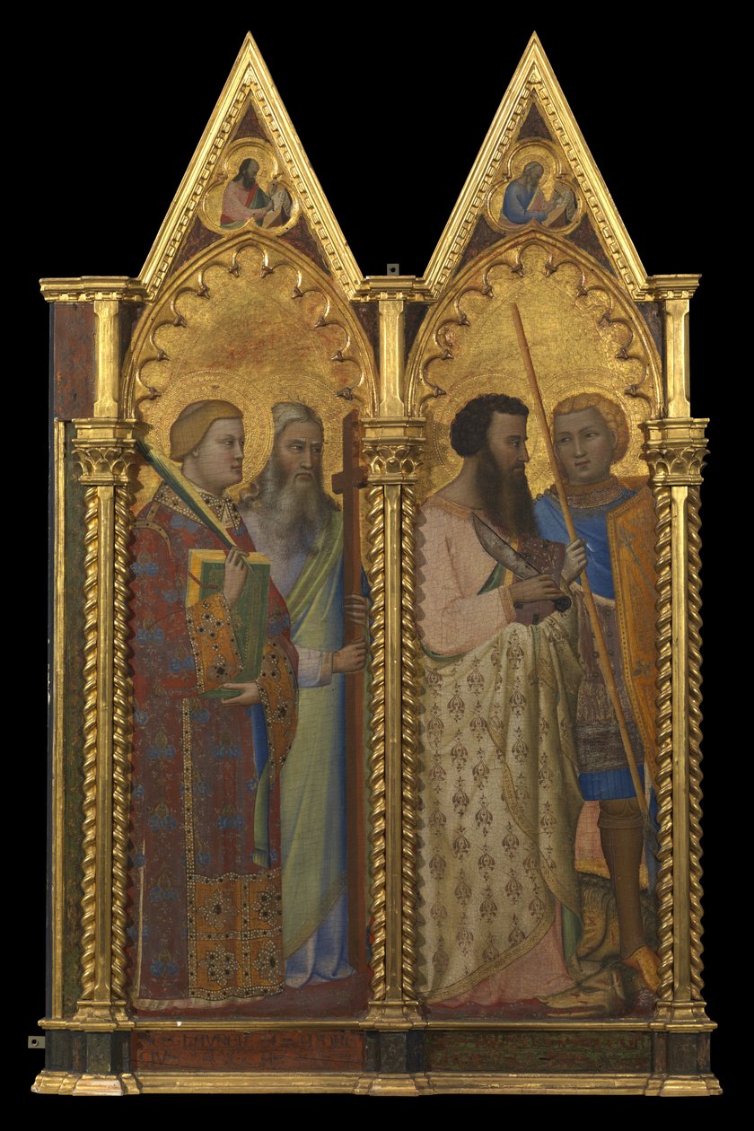 Saints Bartholomew and George (venstre panel) (recto) av Bernardo Daddi