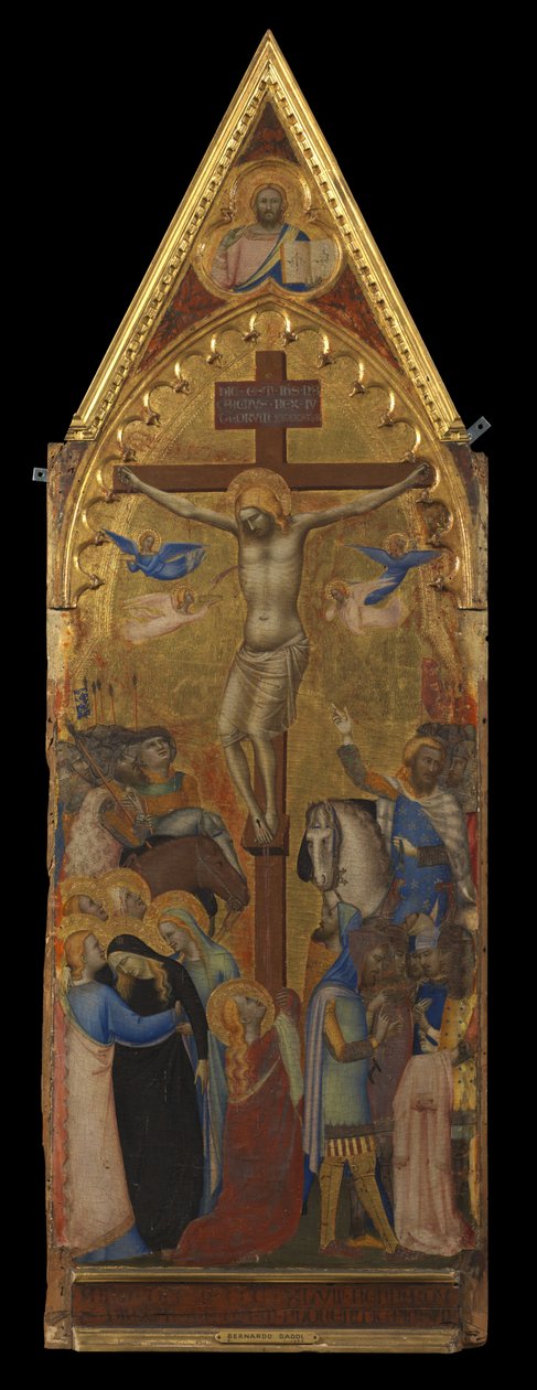 Korsfestelsen (midtpanel) (recto) av Bernardo Daddi