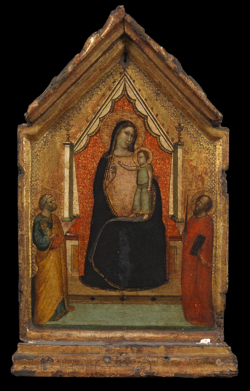 Jomfru og barn med den hellige Peter og den hellige Paulus, ca. 1340 av Bernardo Daddi