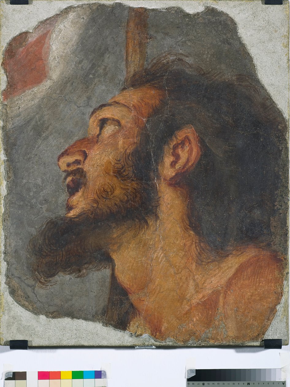 Leder av St. Johannes døperen Fragment av frittstående freskomaleri, 1622 av Bernardo Strozzi