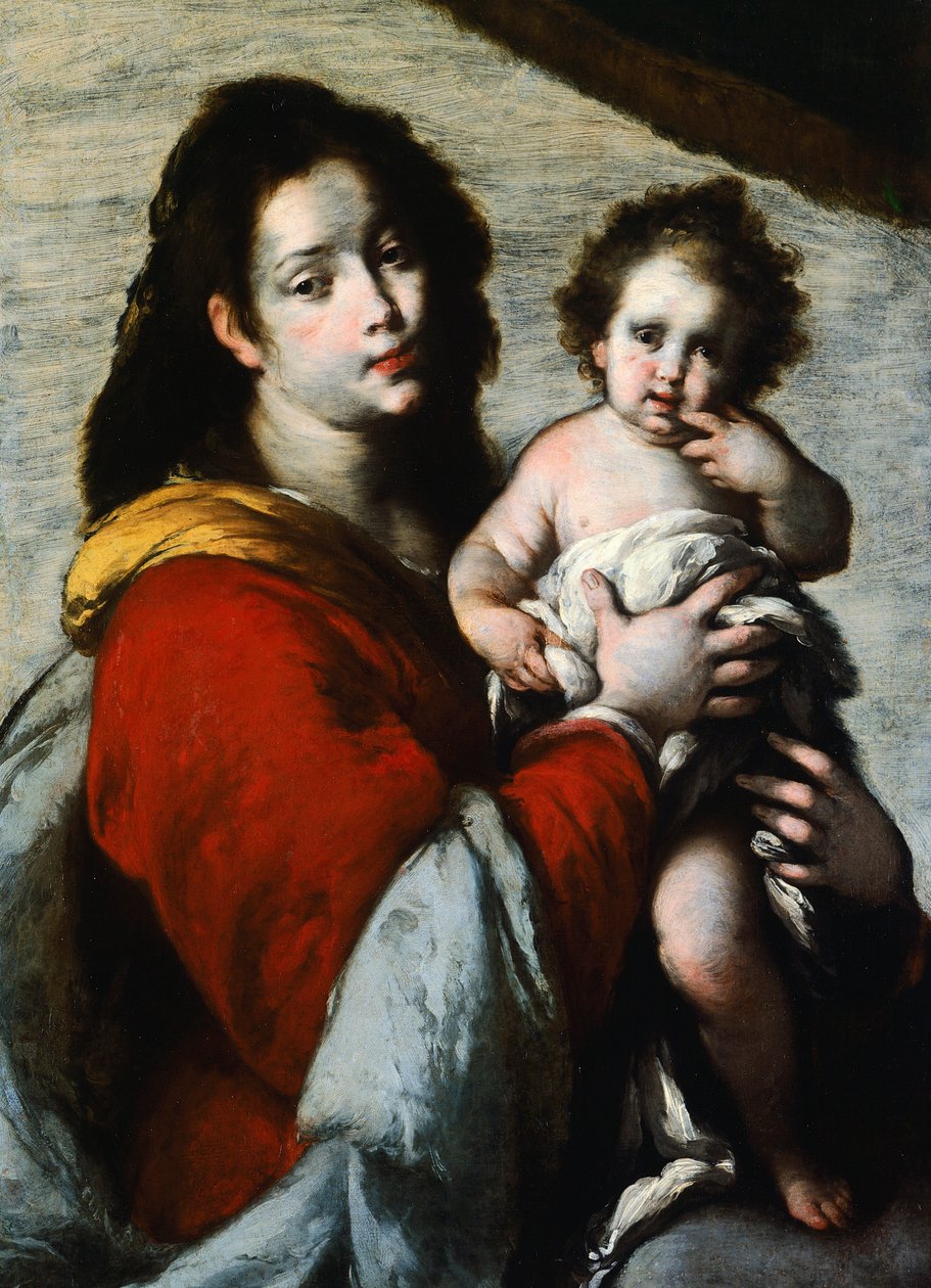 Madonna og barn av Bernardo Strozzi