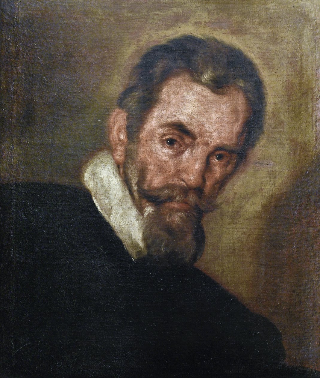Portrett av komponisten Claudio Monteverdi (1567-1643) av Strozzi, Bernardo (1581-1644) Privat samling av Bernardo Strozzi