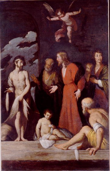 Helbredelsen av den lamme av Bernardo Strozzi