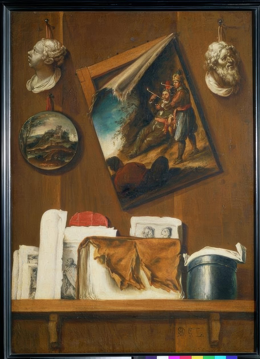 Stilleben som trompe-l’oeil: Tobakken. Allegori om luktesansen av Bernardo y Llorente