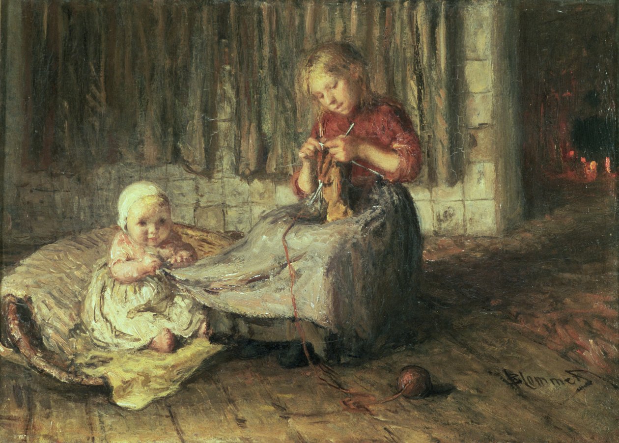 Barnevakt av Bernardus Johannes Blommers or Bloomers