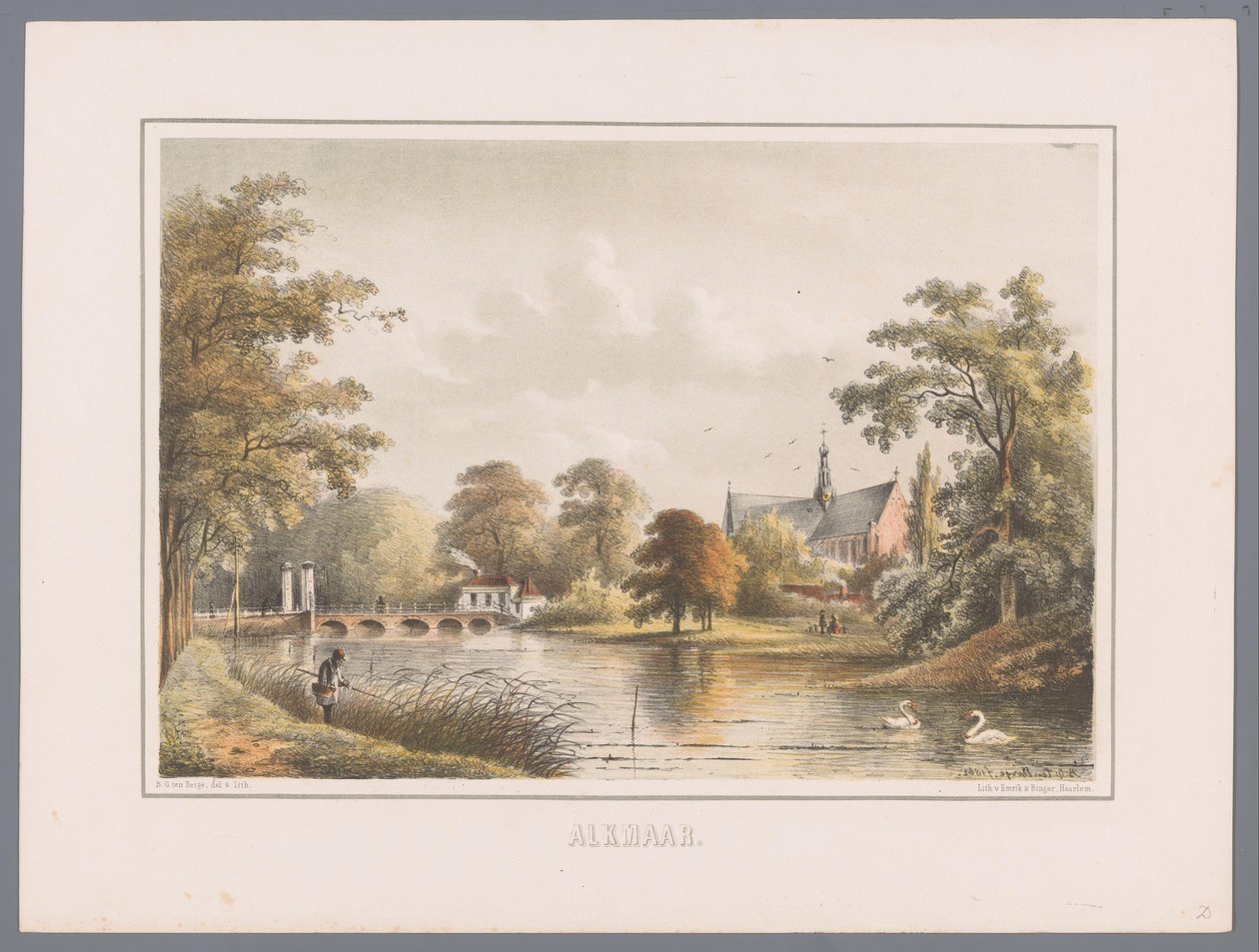 Bybilde i Alkmaar Alkmaar (serietittel på objekt) av Bernardus Gerardus ten Berge