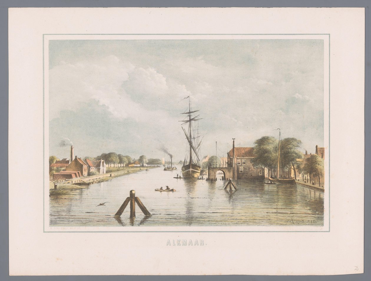 Bybilde i Alkmaar Alkmaar (serietittel på objekt) av Bernardus Gerardus ten Berge