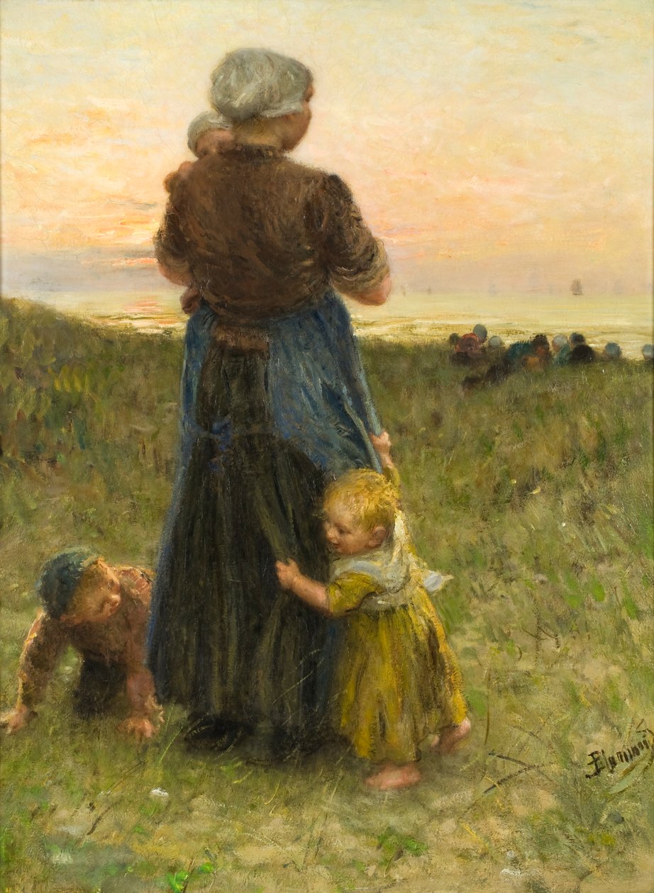 Peek-A-Boo (olje på lerret) av Bernardus Johannes Blommers or Bloomers