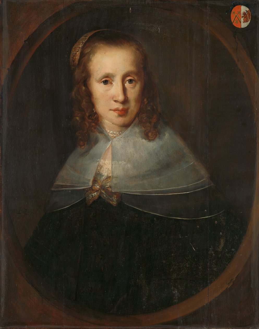 Portrett av Digna de Maets. Første kone til François Leydecker av Bernardus Swaerdecroon