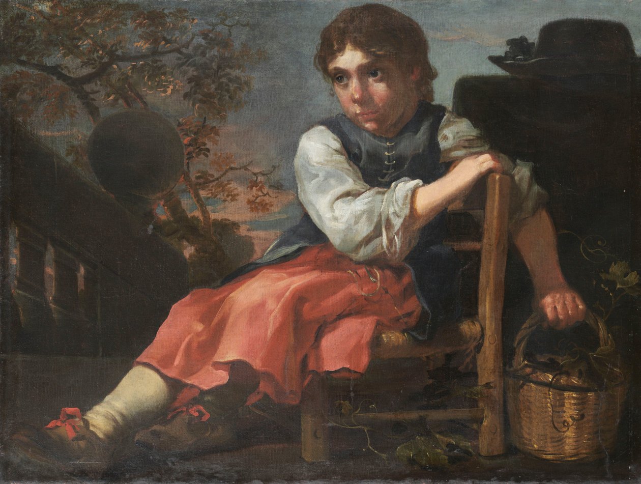 Sittende jente av Bernhard Keil