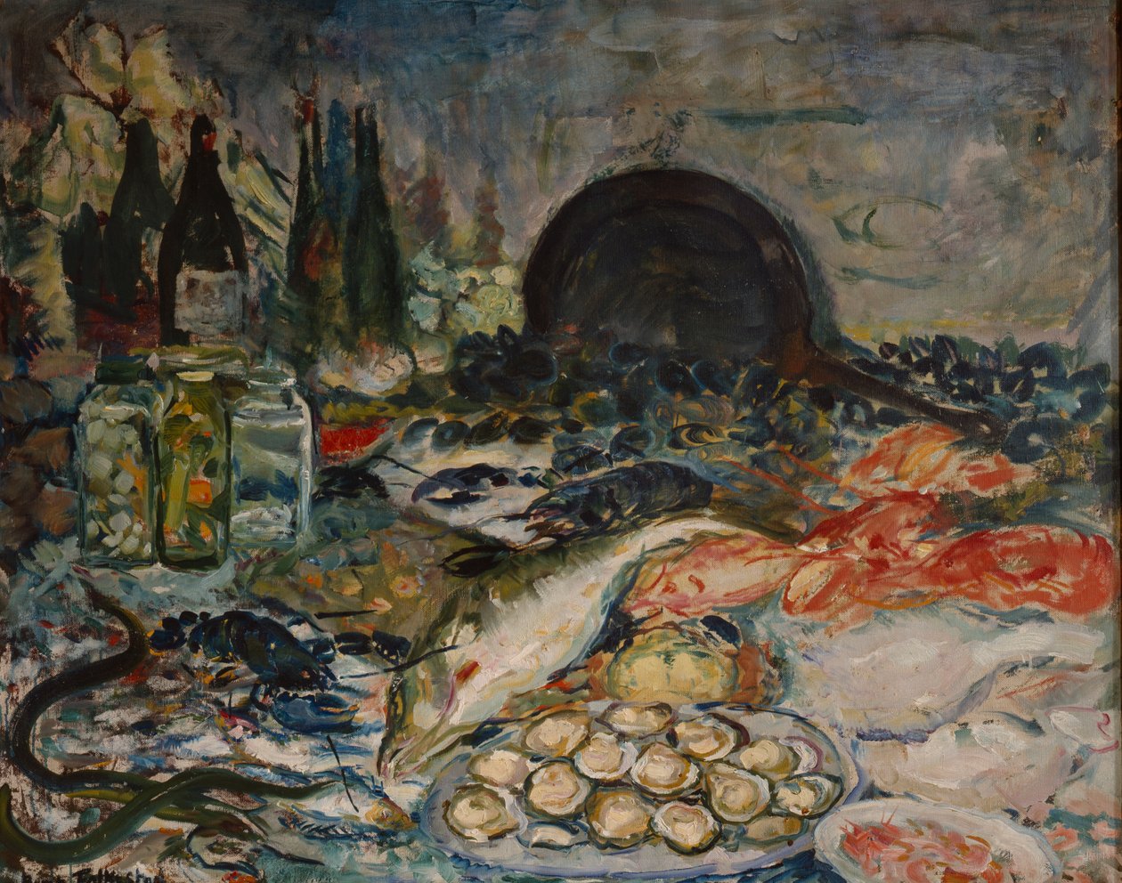 Nature Morte (olje på lerret) av Bernhard Dorotheus Folkestad