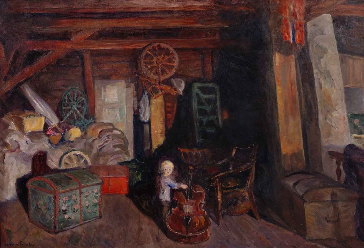 Det mørke loftet (olje på lerret) av Bernhard Dorotheus Folkestad
