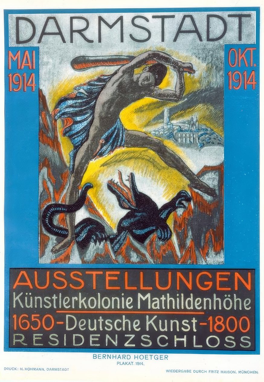UTSTILLINGER Mathildenhöhe kunstnerkoloni / tysk kunst 1650–1800 / DARMSTADT MAI - OKT av Bernhard Hoetger