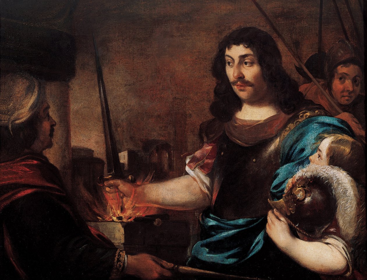 Heltemotet til Caius Mucius Scaevola av Bernhard Keil