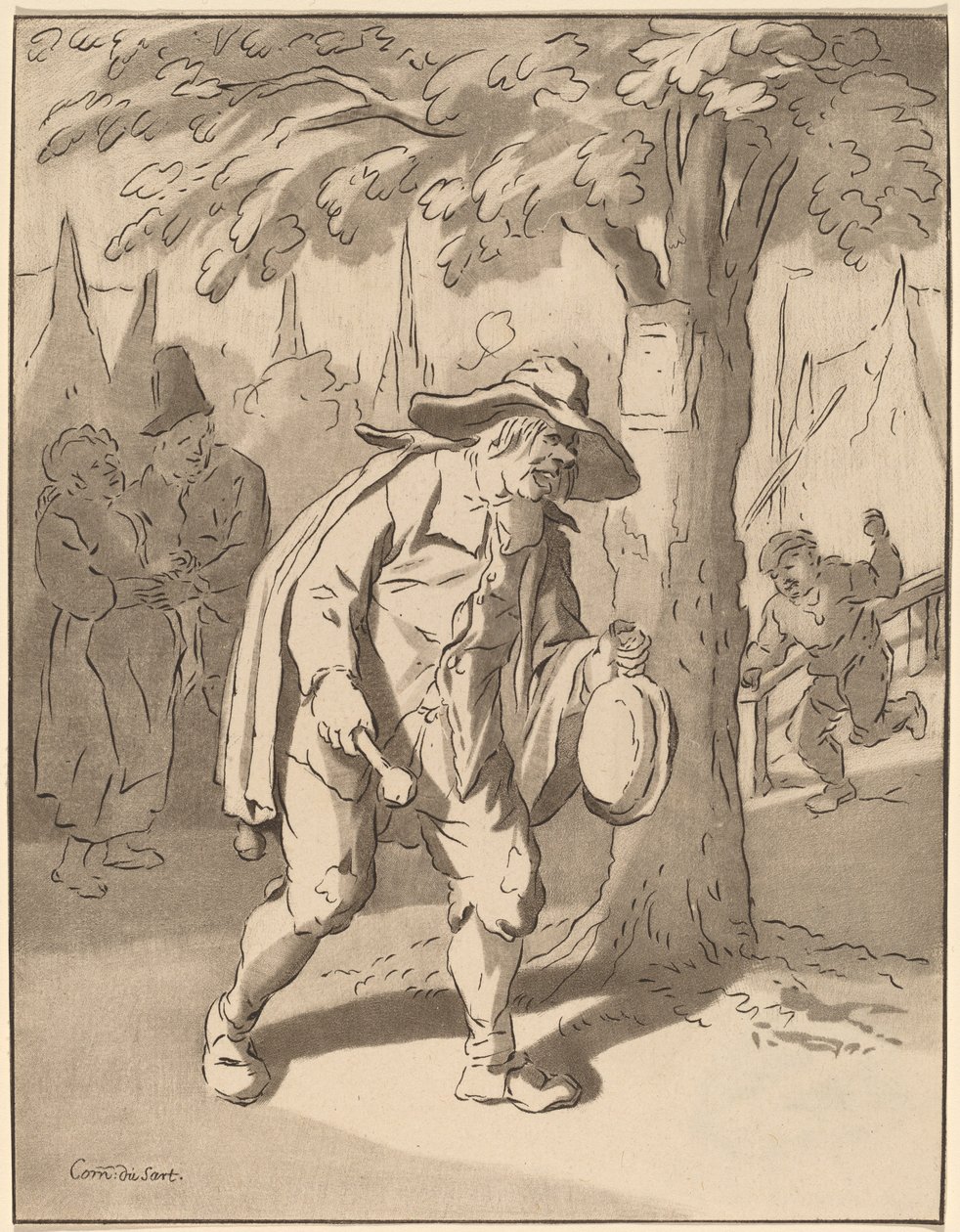Town Crier, 1776, utgitt 1777. av Bernhard Schreuder