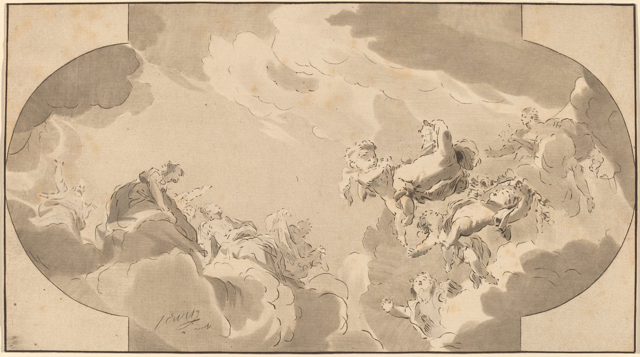 Takdekorasjon av Bernhard Schreuder after Jacob de Wit