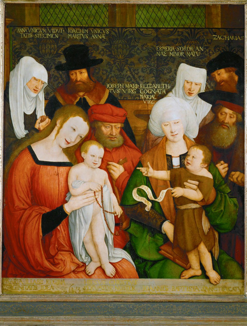 Den hellige Sippe (maleri på tre) av Bernhard Strigel