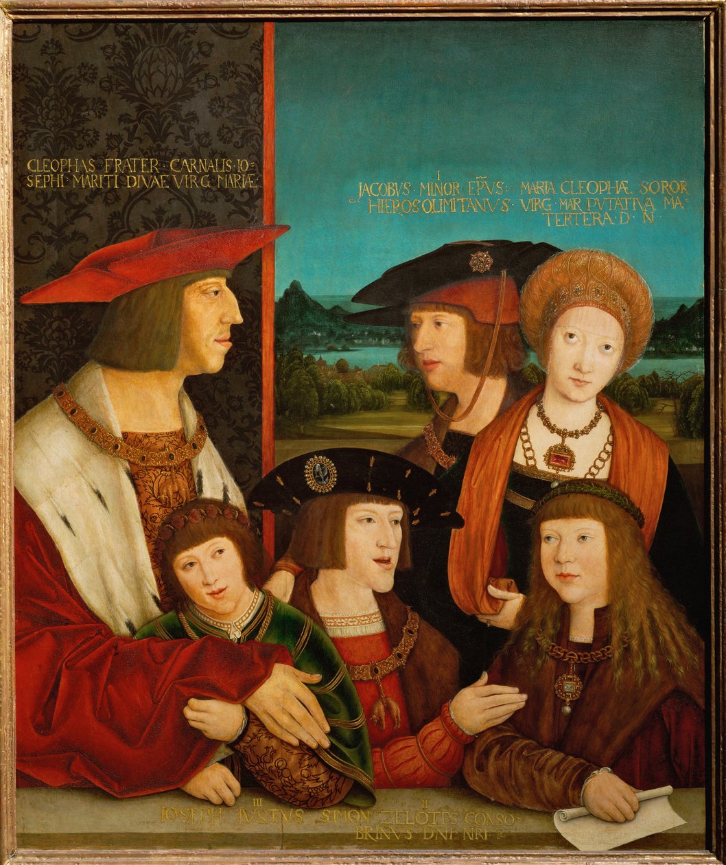 Keiser Maximilian I og hans familie (olje på tre) av Bernhard Strigel