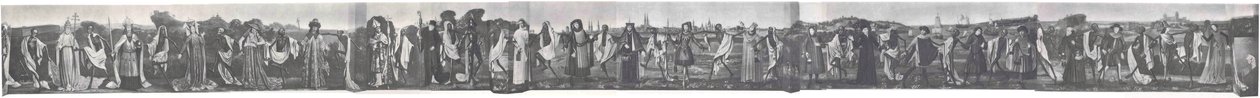 Lübecks Danse Macabre før krigen-bilde, 1463 av Bernt Notke