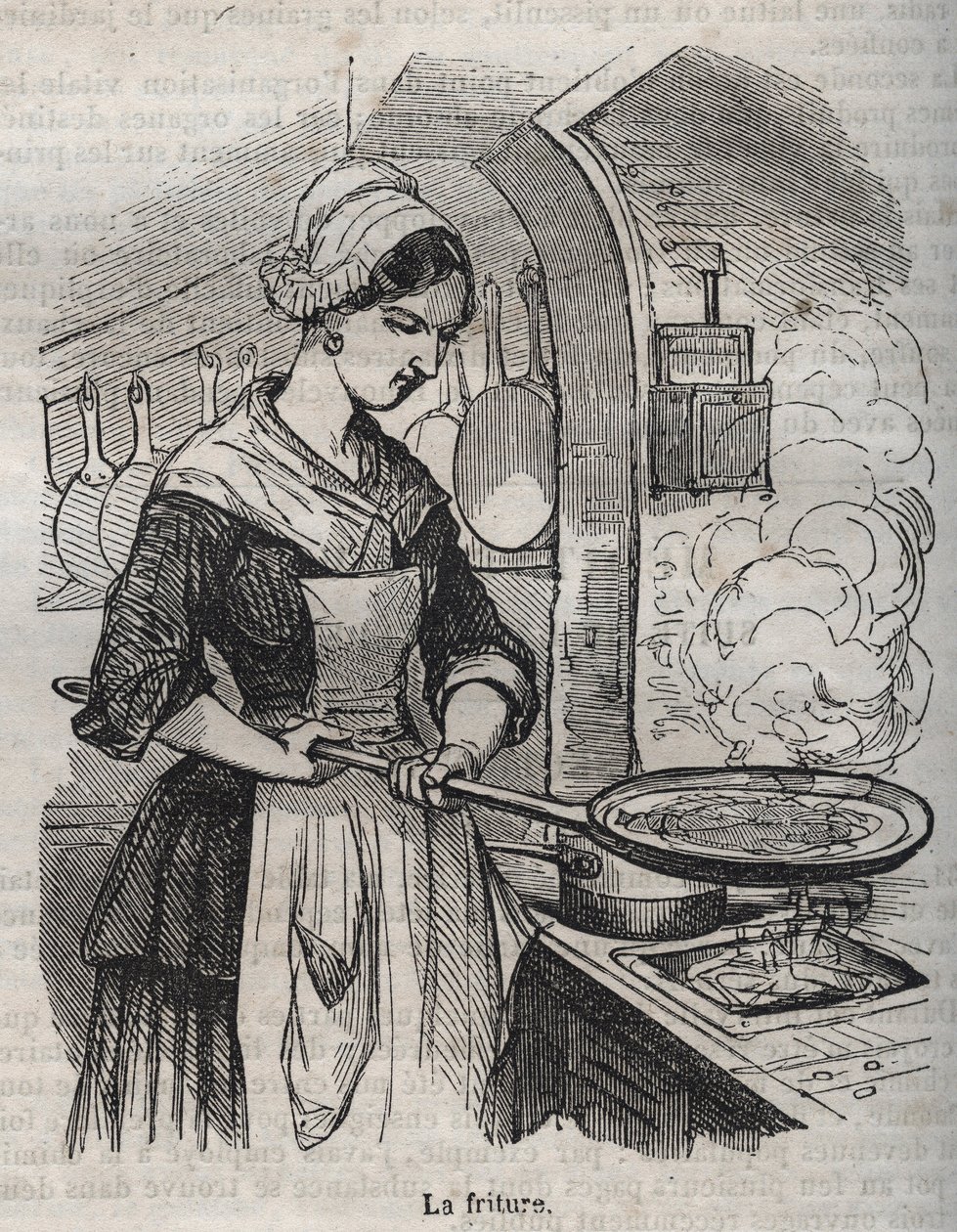 Steking - gravering i «La Physiologie du gout»» av Jean Anthelme Brillat Savarin (Brillat-Savarin av Bertall