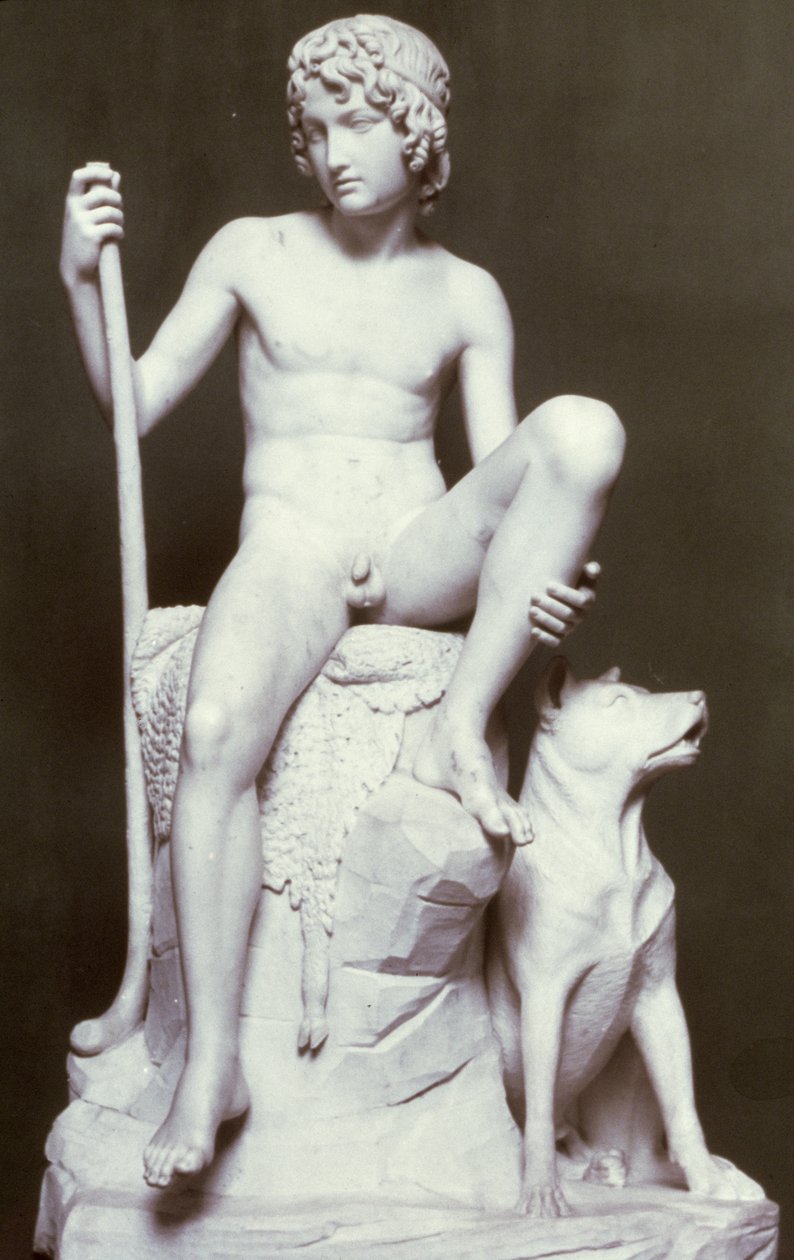 Shepherd Boy, 1817 (marmor) av Bertel Thorvaldsen