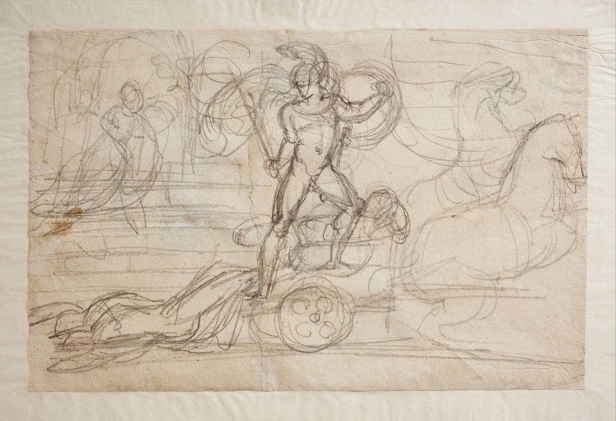 Akilles følger Hektors kropp etter vognen hans. Paolo og Francesca(), av Bertel Thorvaldsen