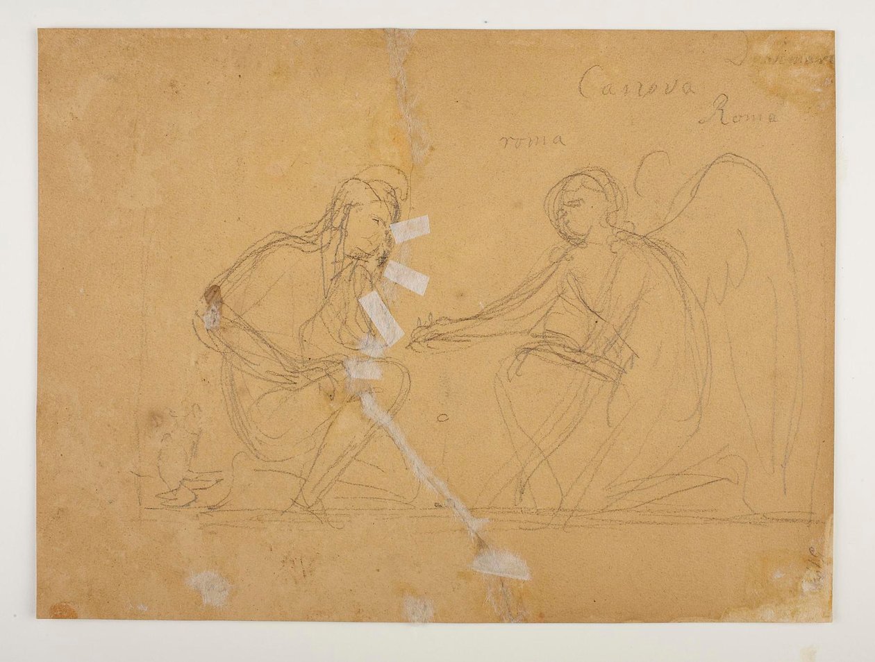 Cupid und Ganymede spielen Terre av Bertel Thorvaldsen