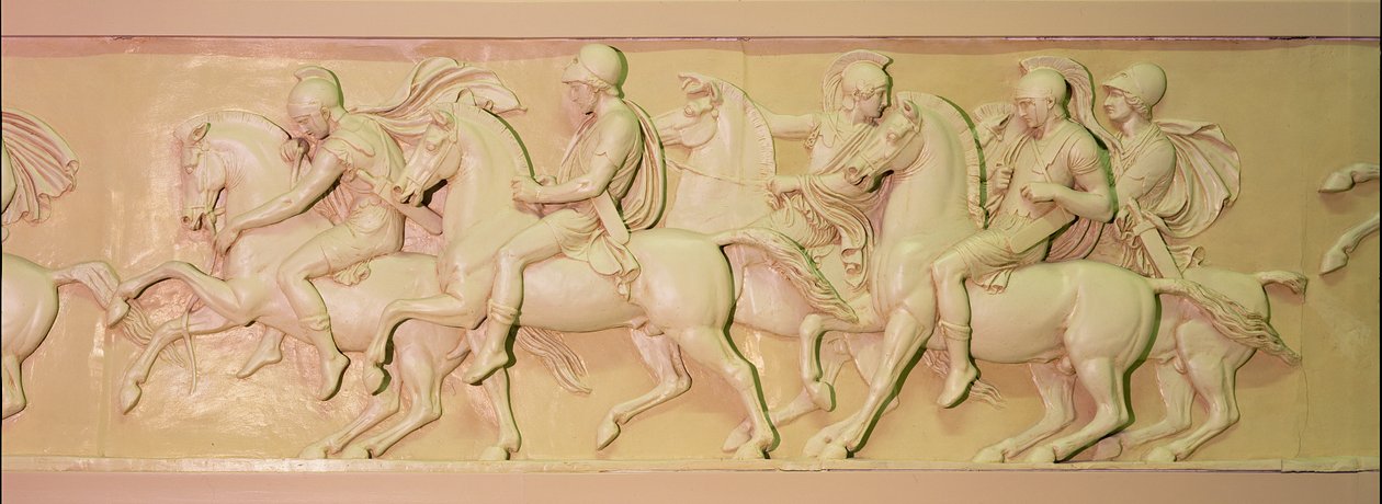 Aleksander den stores triumf 356-323 f.Kr. detalj av en friseplaster av Bertel Thorvaldsen