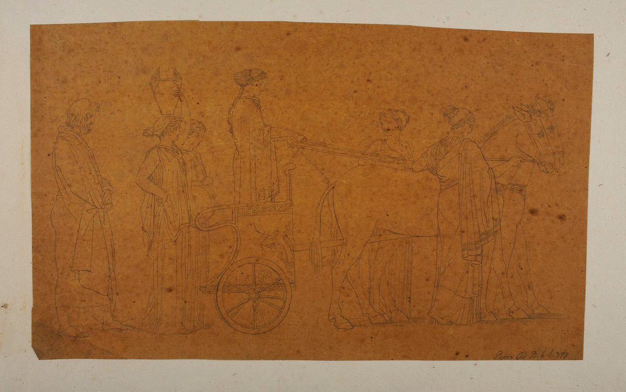 Odysseus folgt Nausikaa und den Ehrendamen av Bertel Thorvaldsen