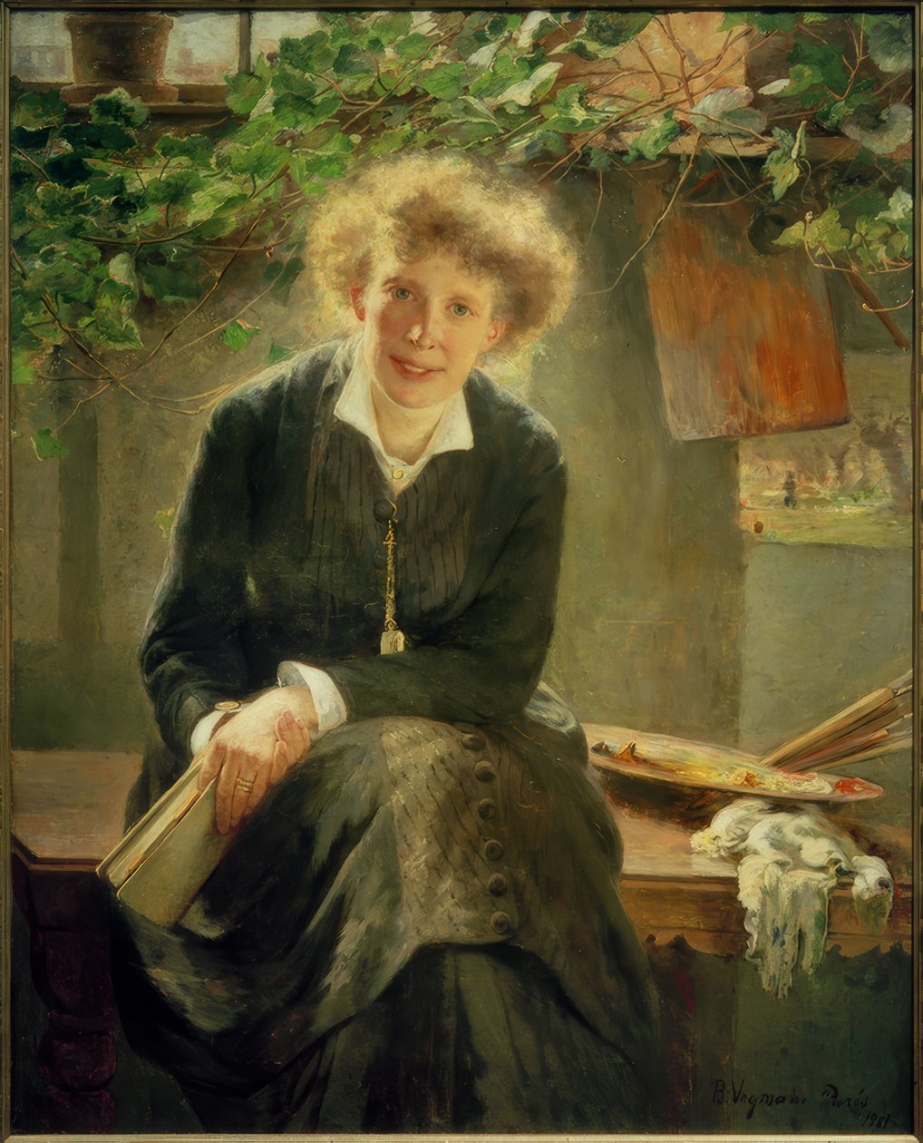 Portrett av Jeanna Bauck av Bertha Wegmann