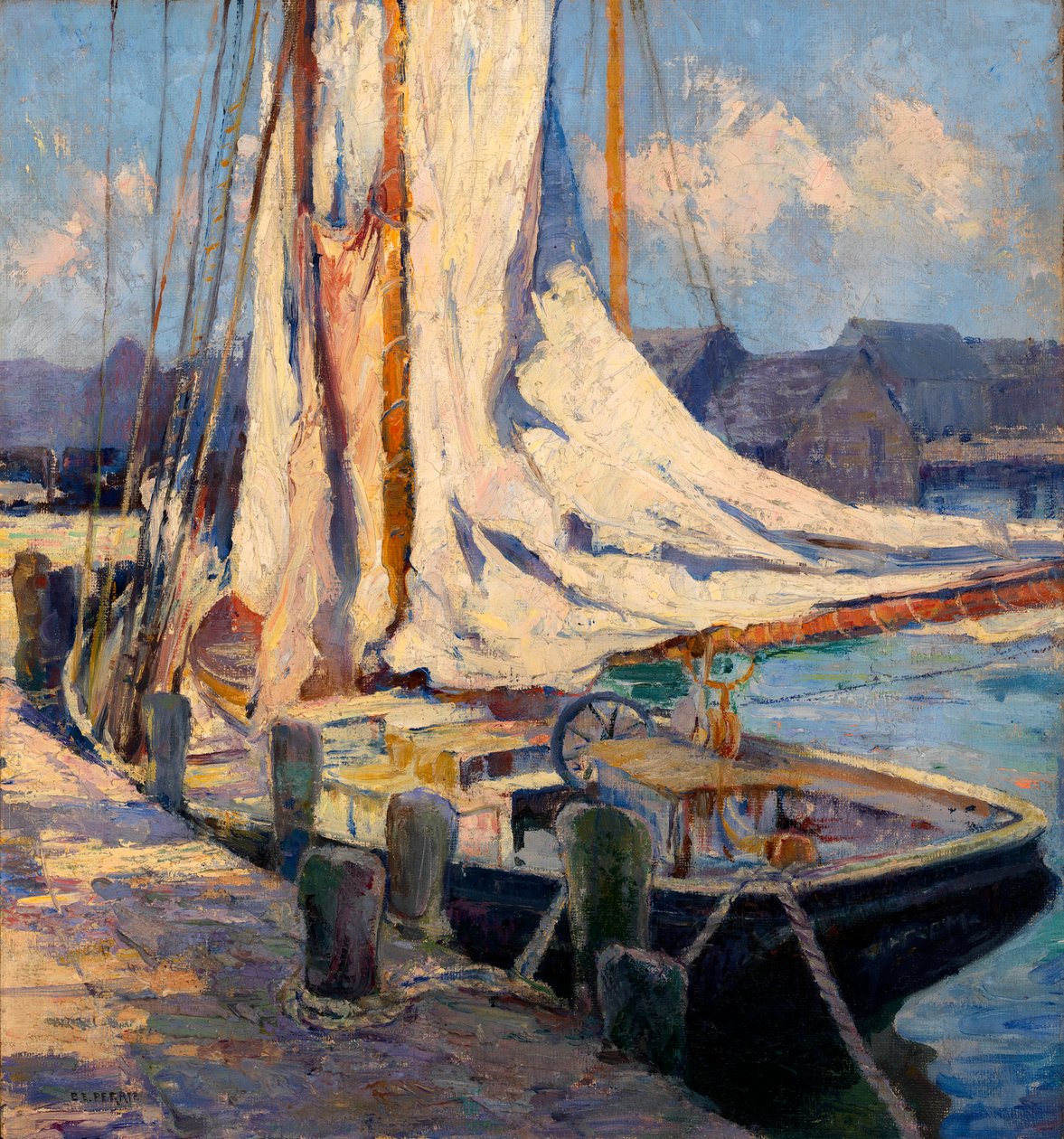 Wharf Scene, Gloucester. av Bertha Eversfield Perrie